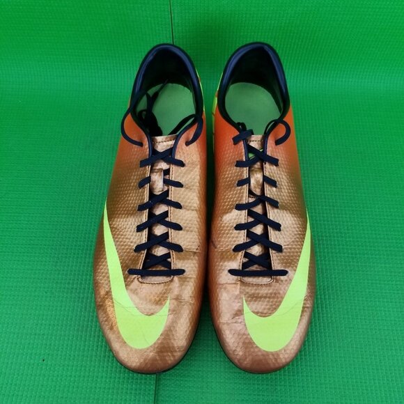 ✅2013 Nike Mercurial Victory IV FG Soccer Cleats Men's 13 Blaze/Orange/Gold/Lime - Picture 7 of 12